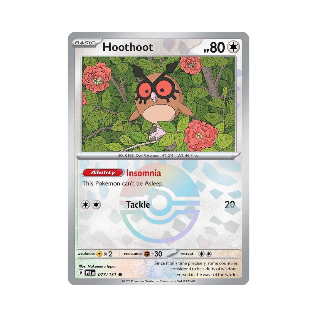 Hoothoot POKEBALL 077 - Prismatic Evolutions