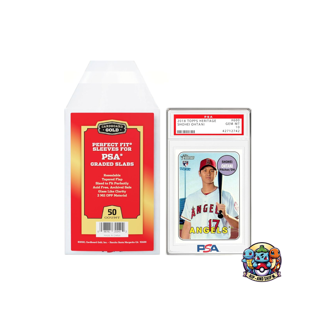 PSA Graded Slab Sleeves Cardboard Gold