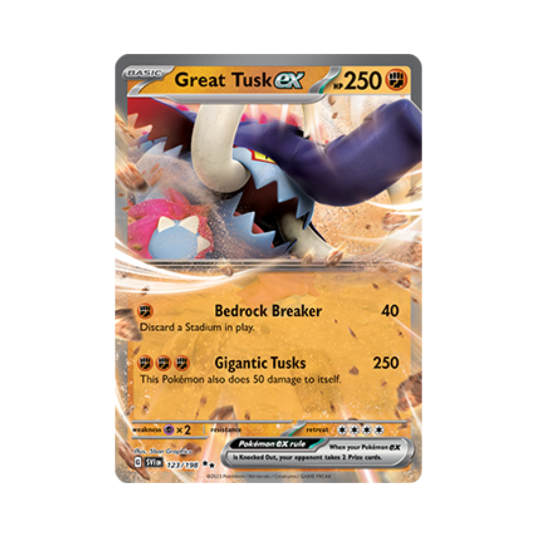 Great Tusk ex 123 - Scarlet & Violet Base