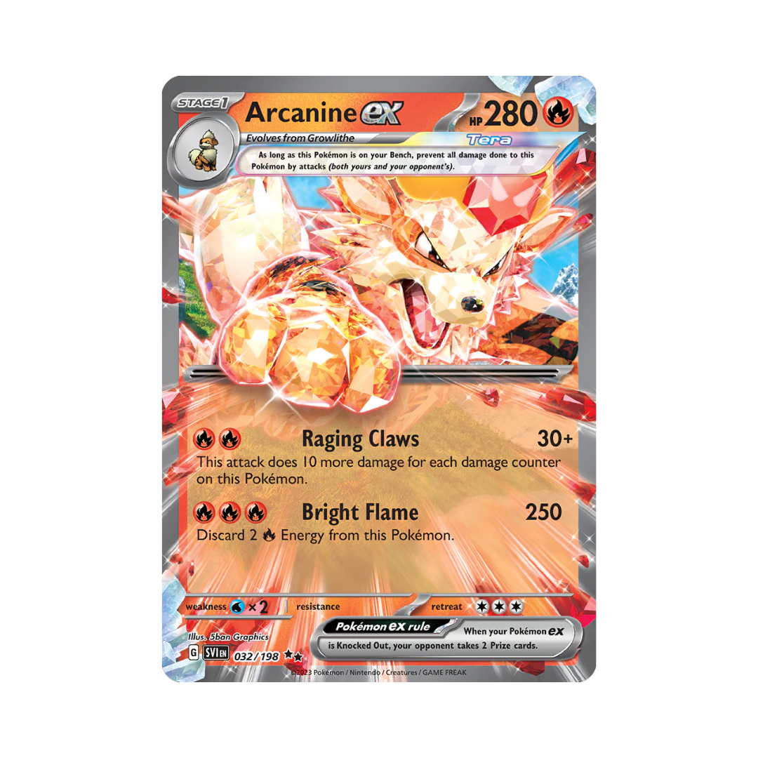 Arcanine ex 032 - Scarlet & Violet Base
