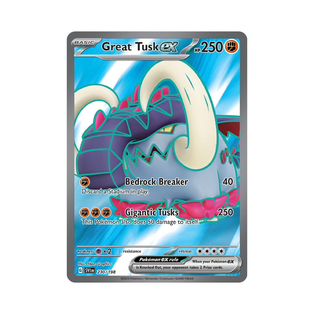 Great Tusk ex 230 - Scarlet & Violet Base