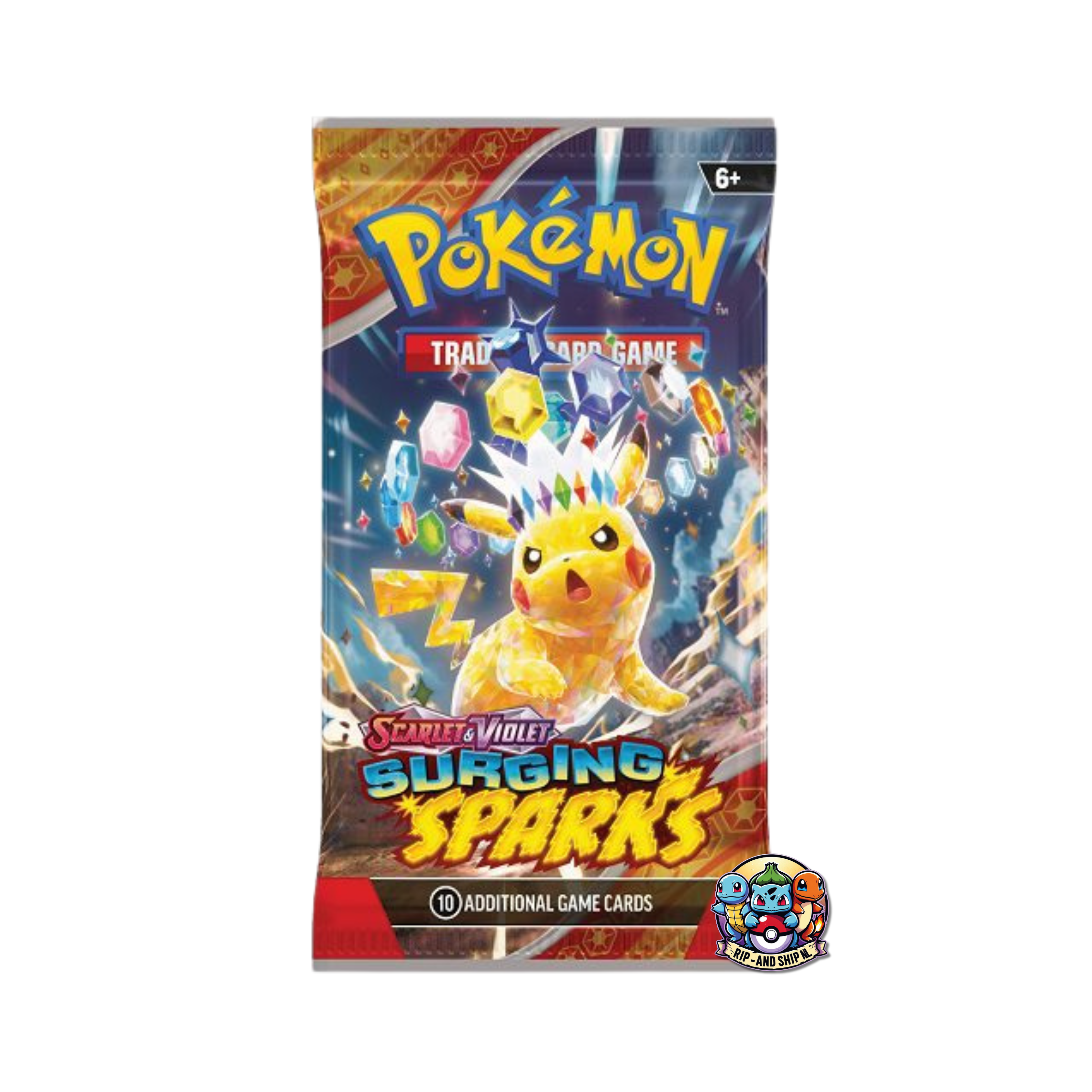 how to ship pokemon booster packs Surging Sparks Booster Pack – Rip and Ship